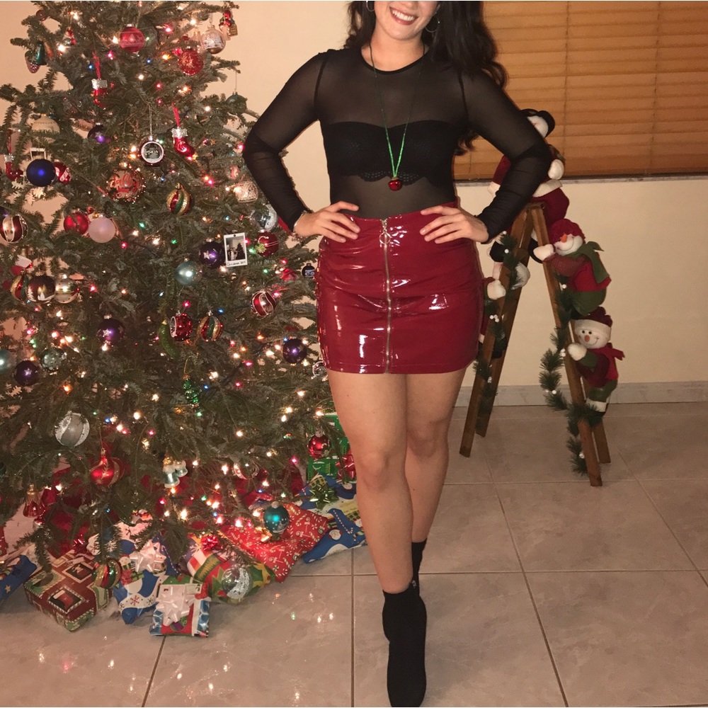 Red Leather Skirt